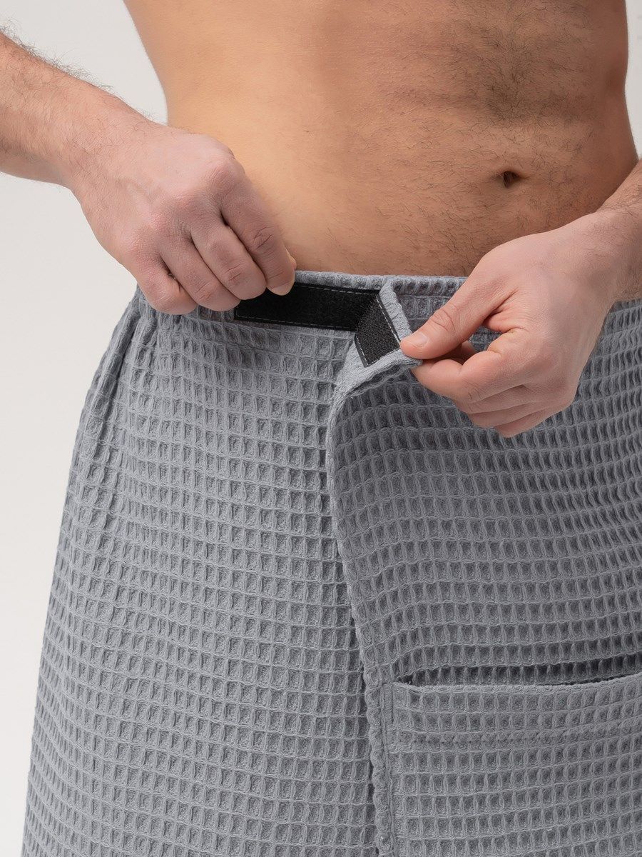 снимок Килт вафельный PandaHug Orlando серый от магазина BIO-TEXTILES ОПТ