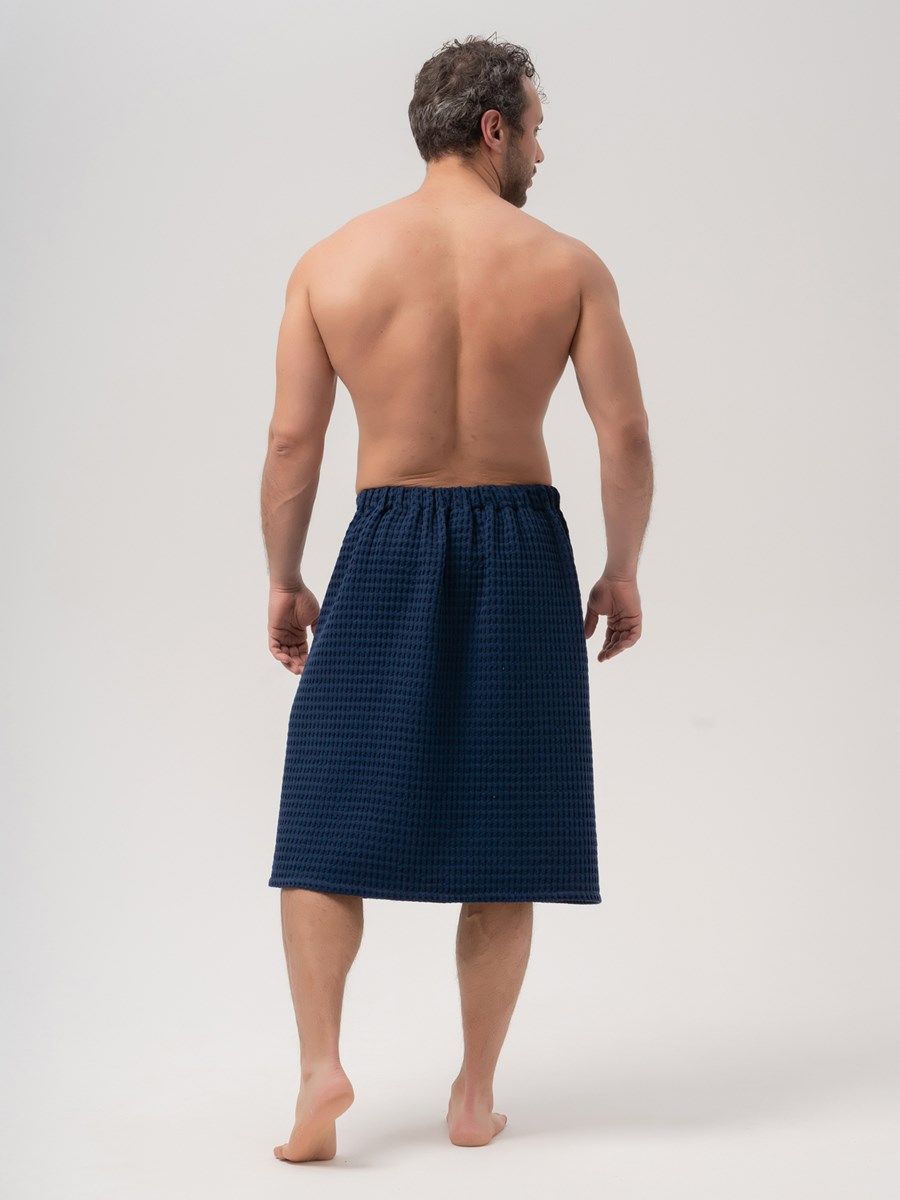 снимок Килт вафельный PandaHug Orlando синий от магазина BIO-TEXTILES ОПТ