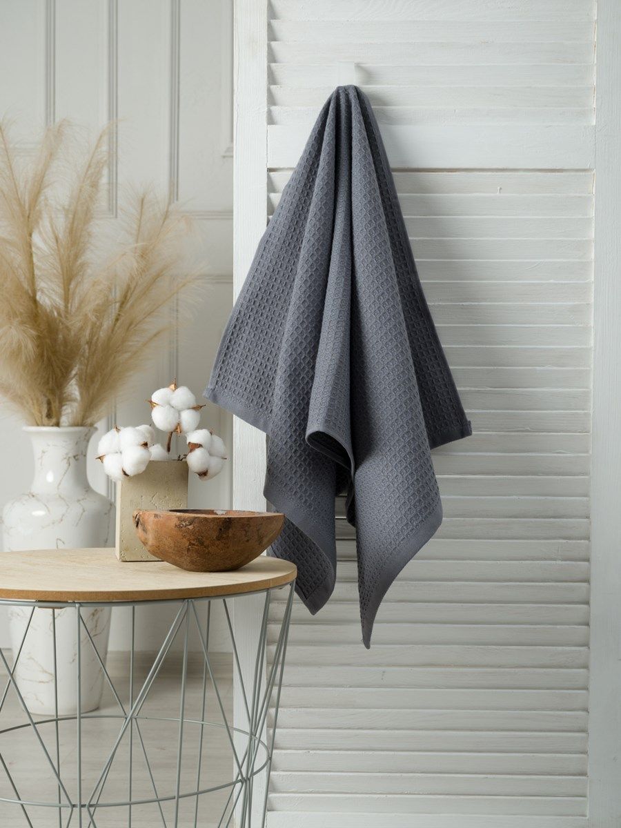 снимок Полотенце вафельное серое от магазина BIO-TEXTILES ОПТ