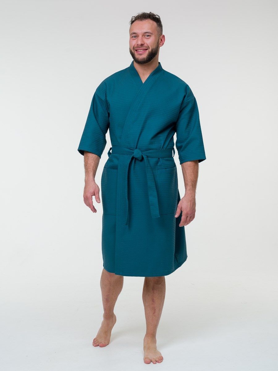 снимок Халат вафельный малахит от магазина BIO-TEXTILES ОПТ