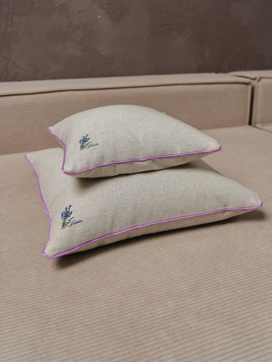 снимок Подушка "Сила природы" с лузгой гречихи, лен + с запахом лаванды от магазина BIO-TEXTILES ОПТ