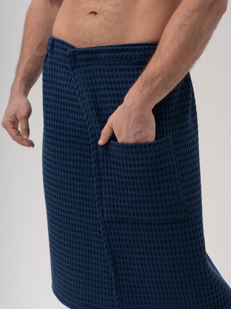 снимок Килт вафельный PandaHug Orlando синий от магазина BIO-TEXTILES ОПТ