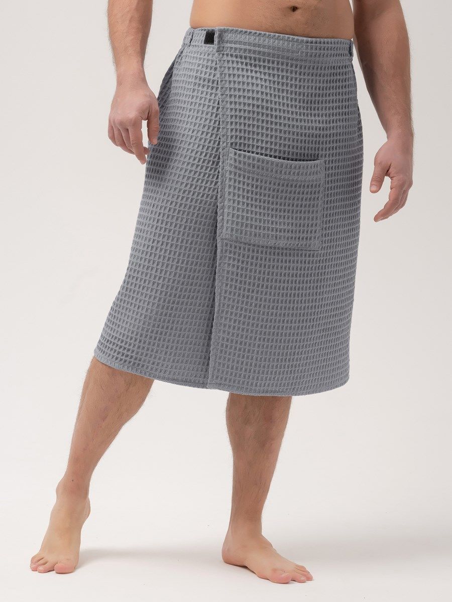 снимок Килт вафельный PandaHug Orlando серый от магазина BIO-TEXTILES ОПТ