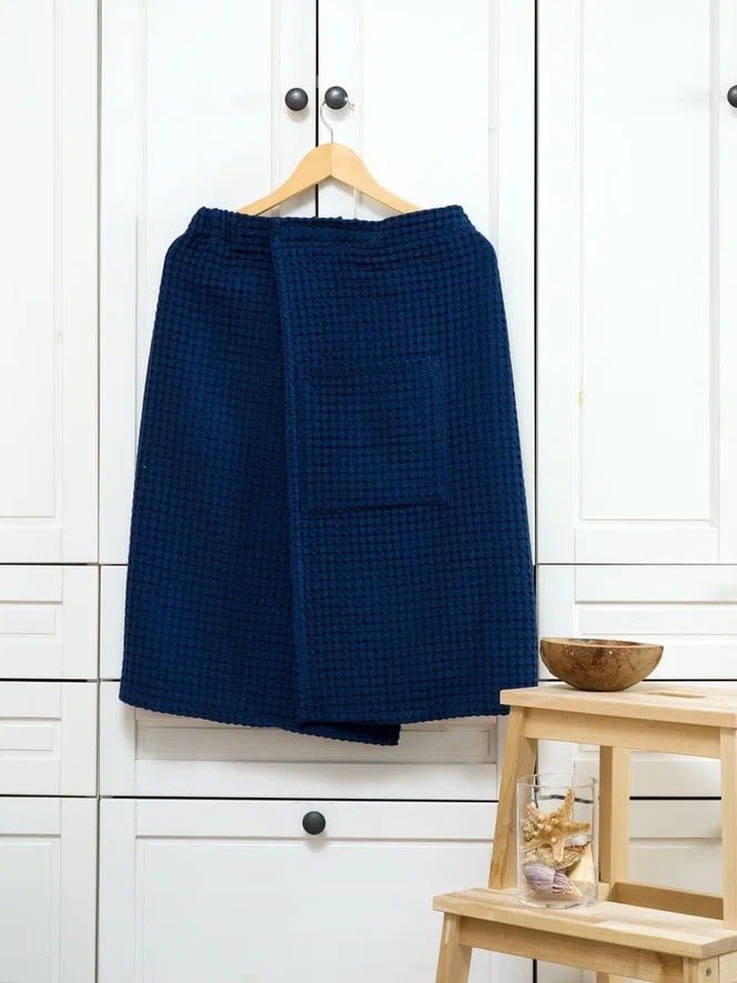 снимок Килт вафельный PandaHug Orlando синий от магазина BIO-TEXTILES ОПТ