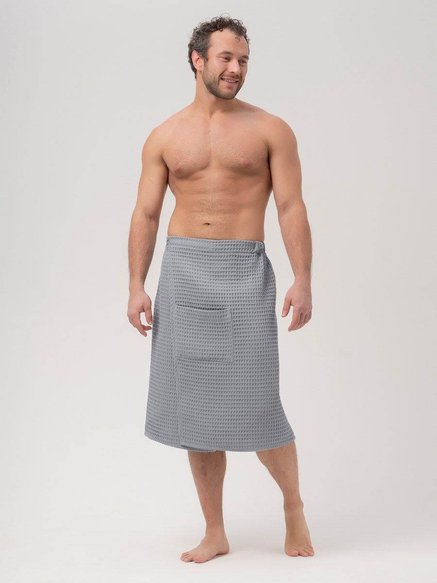 снимок Килт вафельный PandaHug Orlando серый от магазина BIO-TEXTILES ОПТ