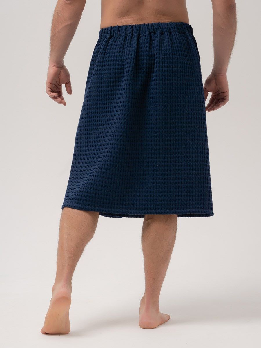 снимок Килт вафельный PandaHug Orlando синий от магазина BIO-TEXTILES ОПТ