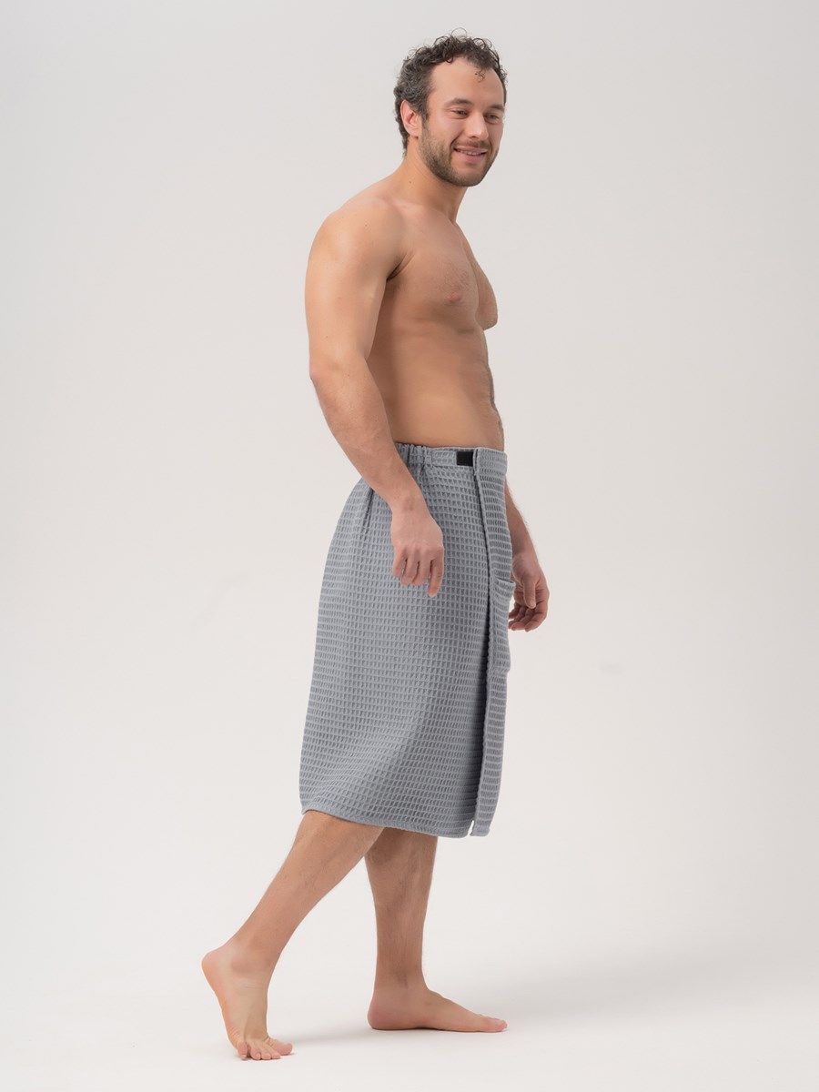 снимок Килт вафельный PandaHug Orlando серый от магазина BIO-TEXTILES ОПТ