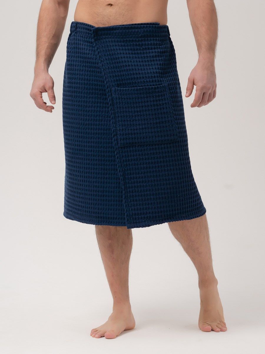 снимок Килт вафельный PandaHug Orlando синий от магазина BIO-TEXTILES ОПТ