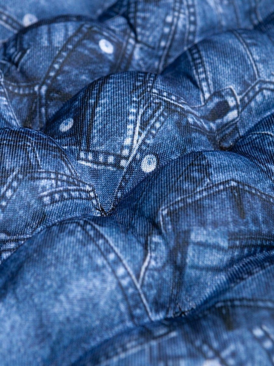 снимок Подушка на стул "Джинсы" с лузгой гречихи 40*40 от магазина BIO-TEXTILES ОПТ